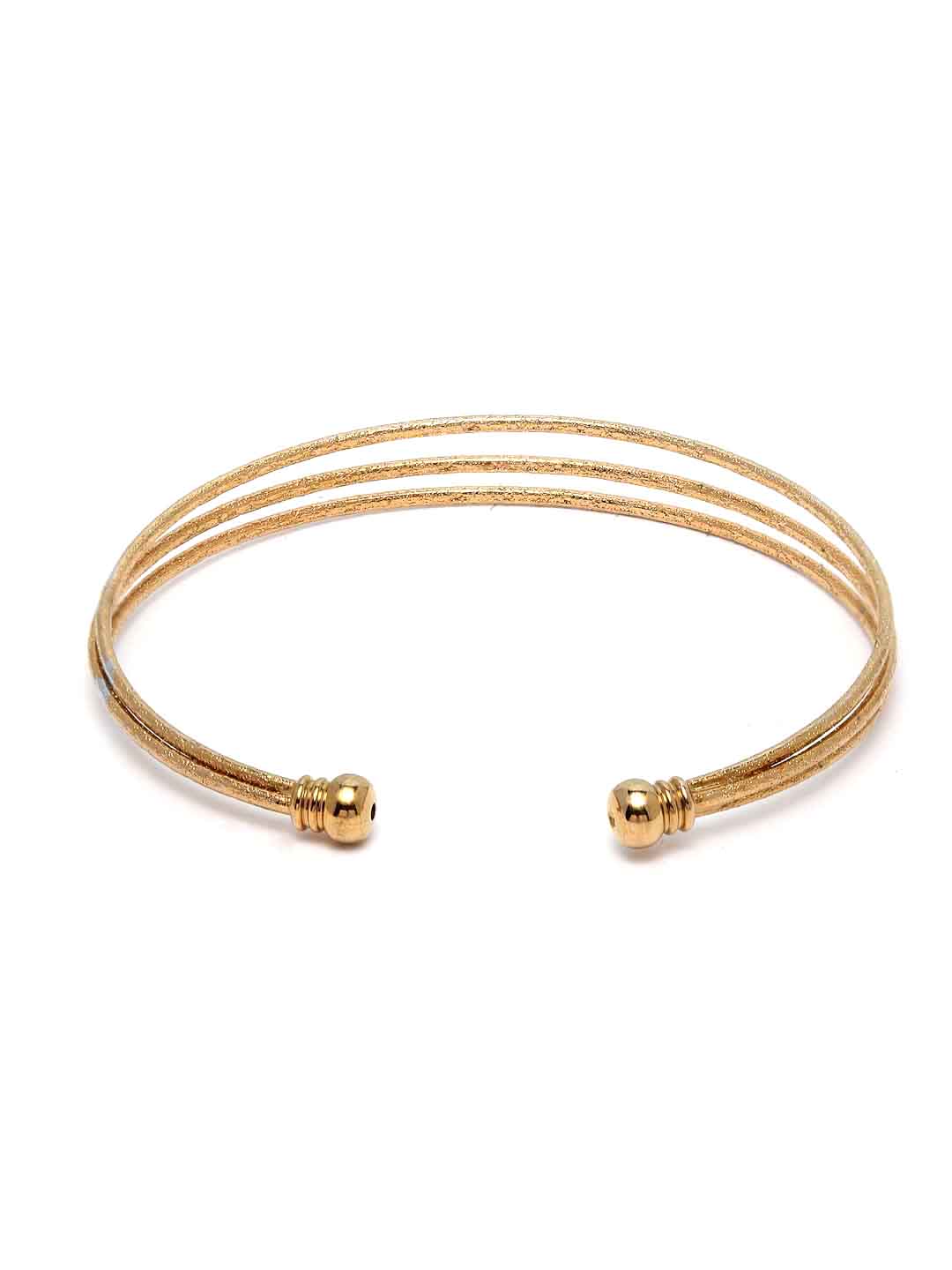 Women Gold-Toned Brass Handcrafted Gold-Plated Cuff Bracelet