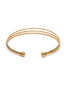 Women Gold-Toned Brass Handcrafted Gold-Plated Cuff Bracelet