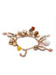 Women Gold-Toned & White Brass Pearls Gold-Plated Charm Bracelet