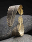 Women Gold-Toned & Black Brass Handcrafted Gold-Plated Cuff Bracelet