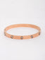 Women Rose Gold & White Handcrafted Rose Gold-Plated Kada Bracelet