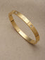 Women Gold-Toned & White Handcrafted Gold-Plated Kada Bracelet