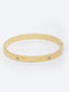 Women Gold-Toned & White Handcrafted Gold-Plated Kada Bracelet