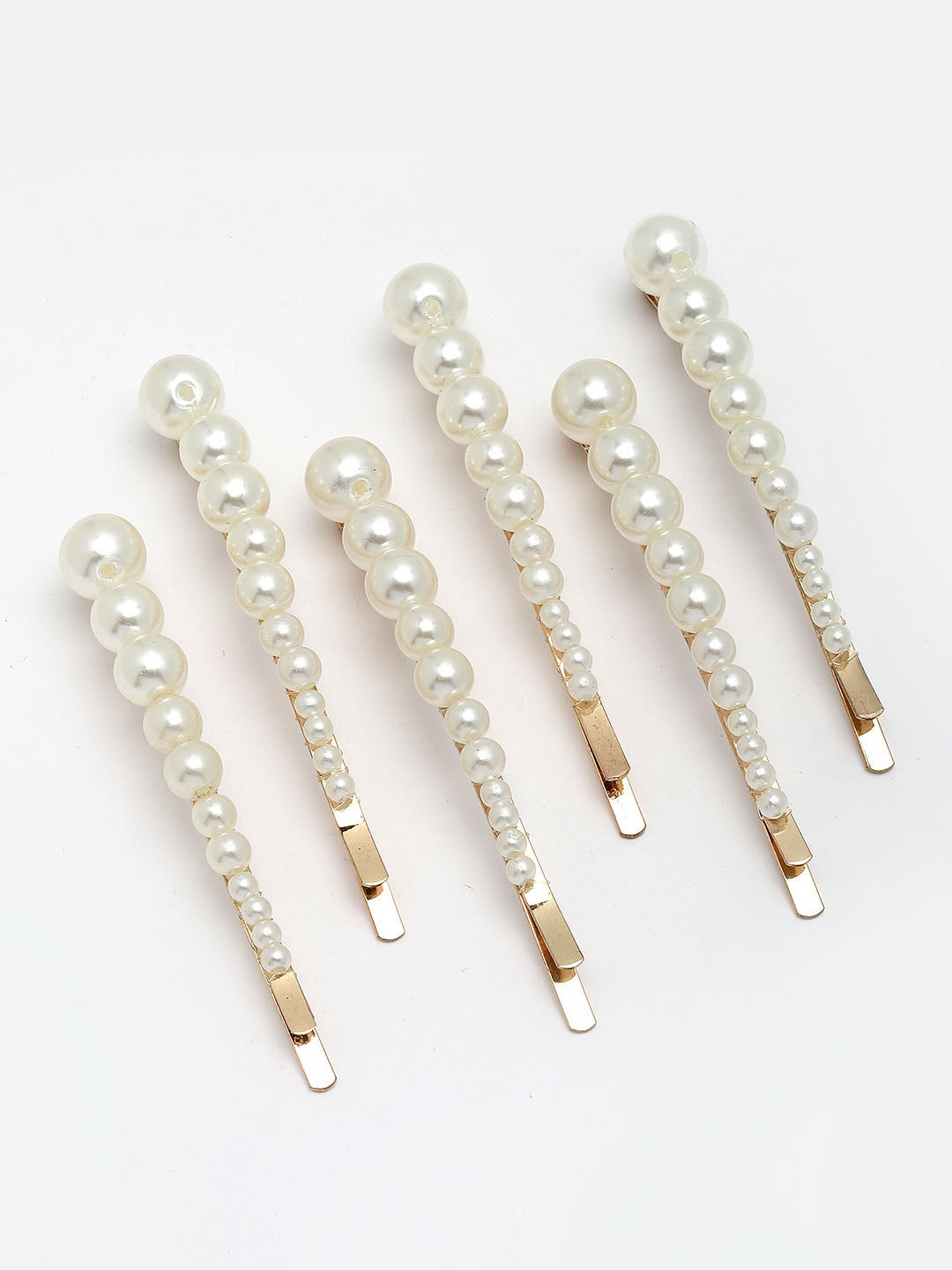 Women Set of 6 Gold-Plated Bobby Pins