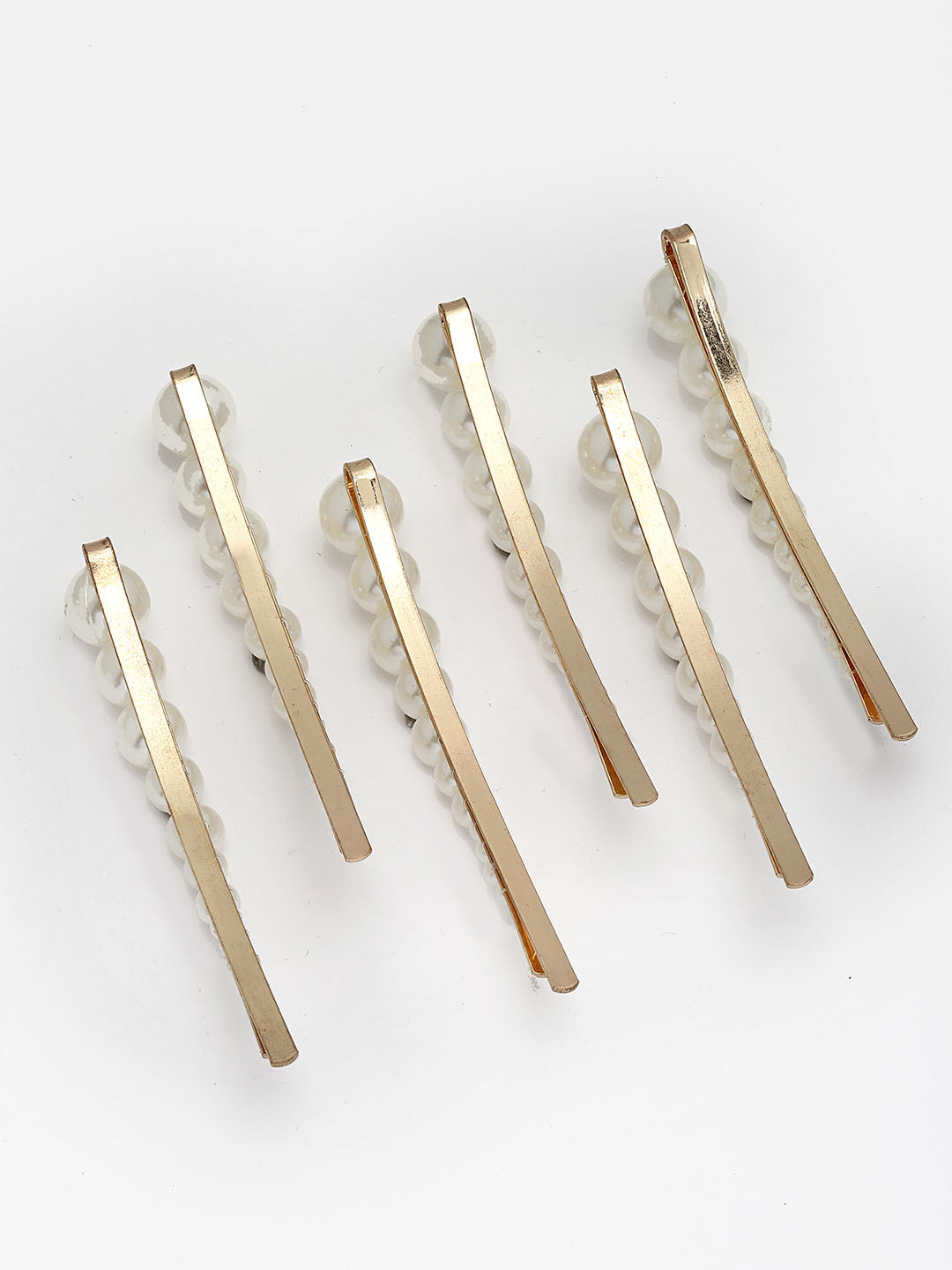 Women Set of 6 Gold-Plated Bobby Pins