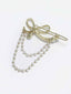 Women Gold-Toned Embellished Chain Drop Hair Pin