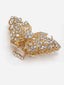 Women Gold-Toned & White Embellished Claw Clip