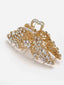 Women Gold-Toned & White Embellished Claw Clip