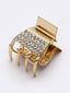 Women Gold-Toned & White Gold-Plated Stone-Studded Embellished Claw Clip