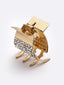 Women Gold-Toned & White Gold-Plated Stone-Studded Embellished Claw Clip