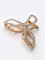 Women Gold-Toned & White Stone-Studded Embellished Claw Clip