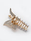 Women Gold-Toned & White Embellished Claw Clip