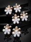 Women Gold-Toned & White Set of 6 Embellished Claw Clip