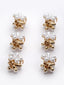 Women Gold-Toned & White Set of 6 Embellished Claw Clip