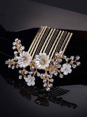 Women Gold-Toned & White Embellished Comb Pin 4.5 | 98 Ratings