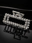 Women Silver-Plated Embellished Hair Claw Clip