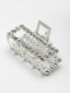 Women Silver-Plated Embellished Hair Claw Clip