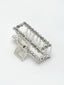 Women Silver-Plated Embellished Hair Claw Clip