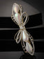 Women Gold-Plated Embellished French Barrette