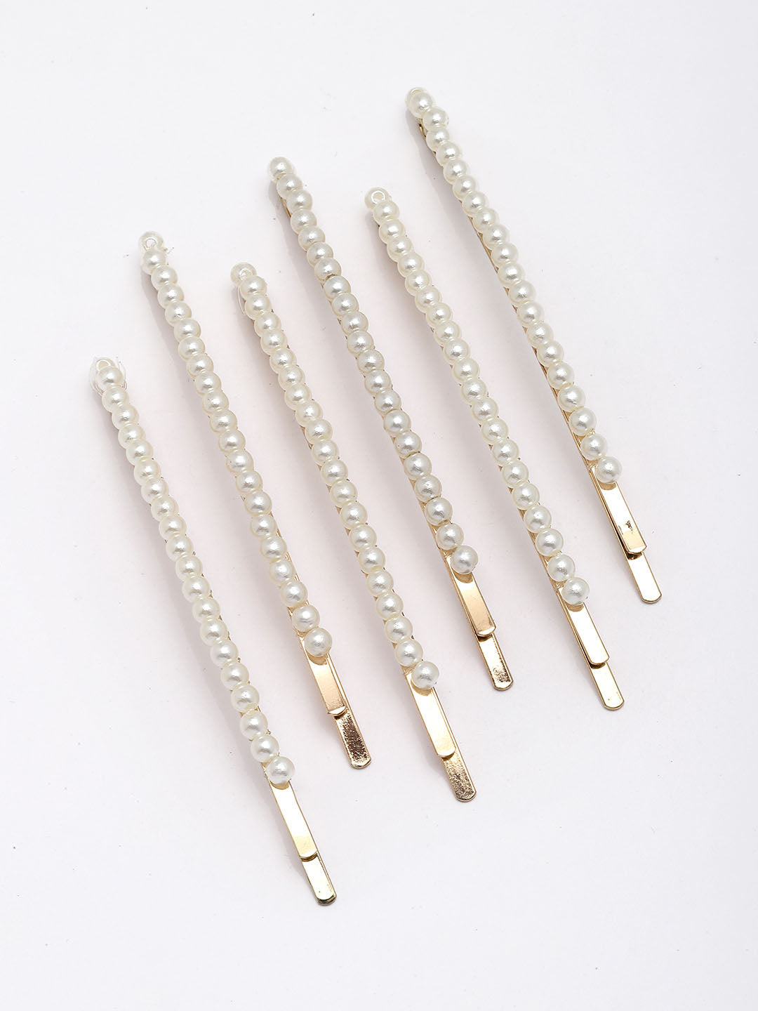 Women Set of 6 Gold-Plated Bumpit Hair Pin