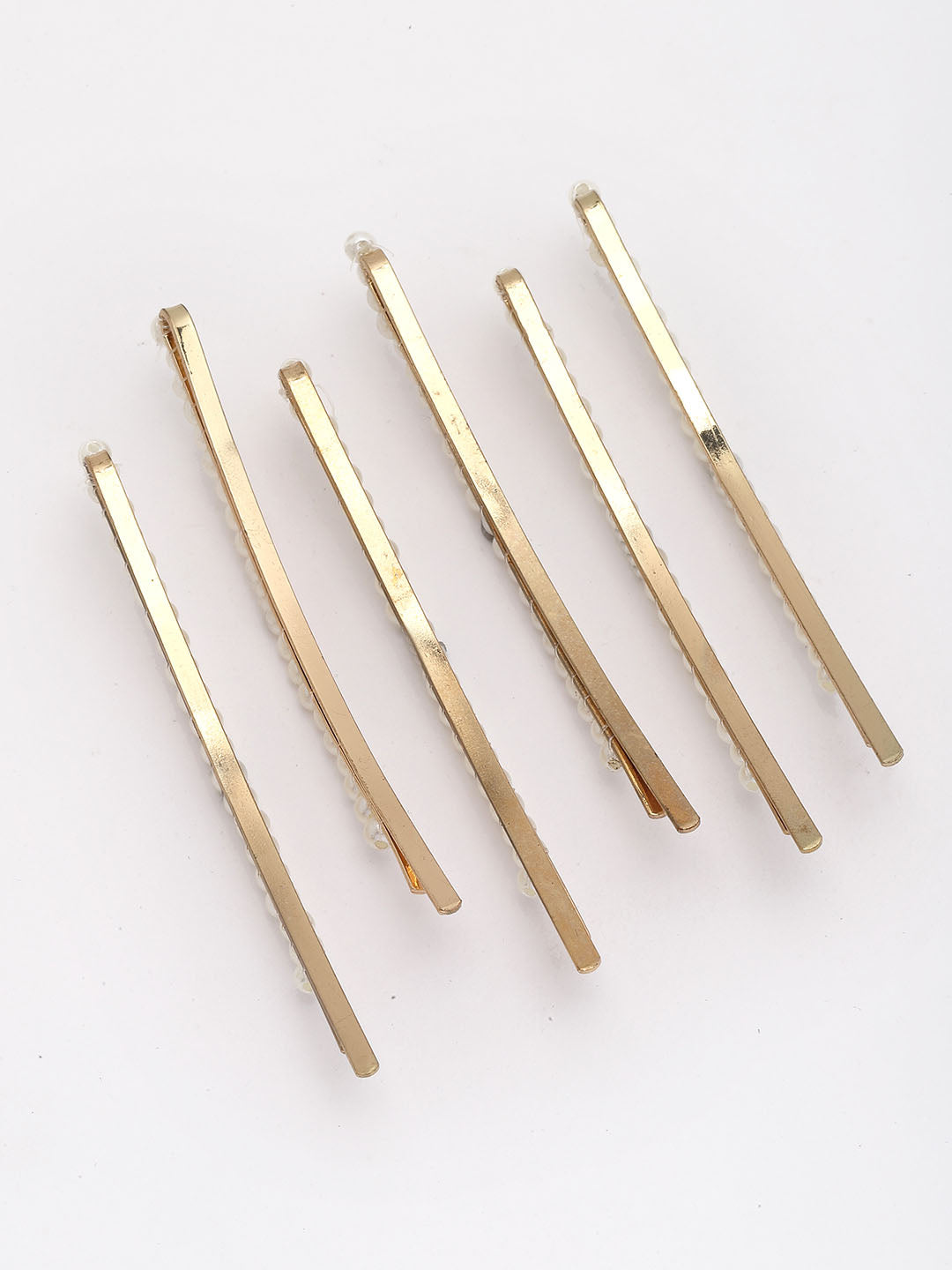 Women Set of 6 Gold-Plated Bumpit Hair Pin