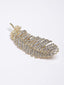 Women Gold-Toned & White Embellished French Barrette