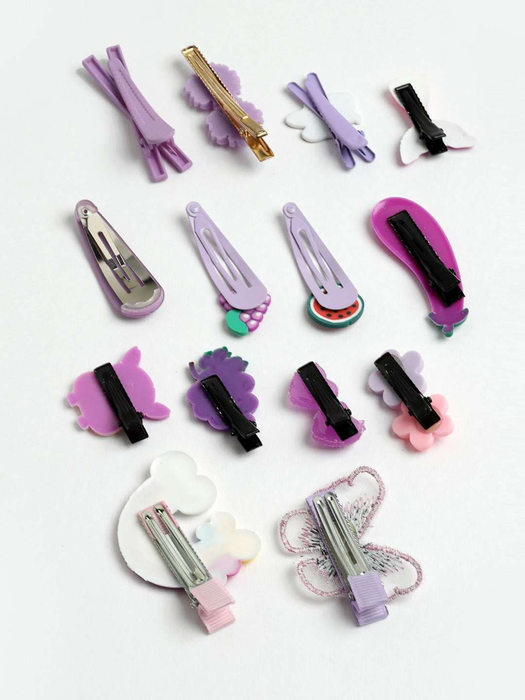 Girls Set of 14 Embellished Hair Clips