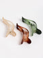 Women Green & Brown Set of 3 Claw Clip