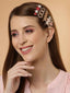 Women Gold-Toned & White Set of 8 Embellished Hair Accessory Set