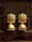 Gold-Plated & White Dome-Shaped Jhumkas