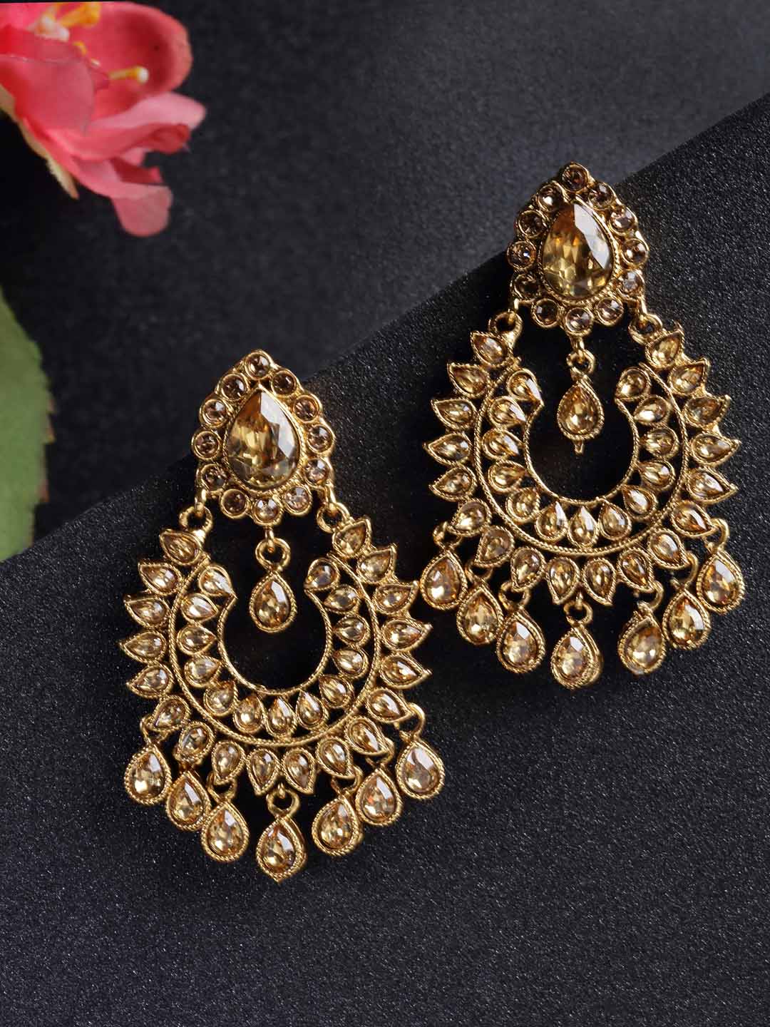 Gold-Plated Contemporary Chandbalis