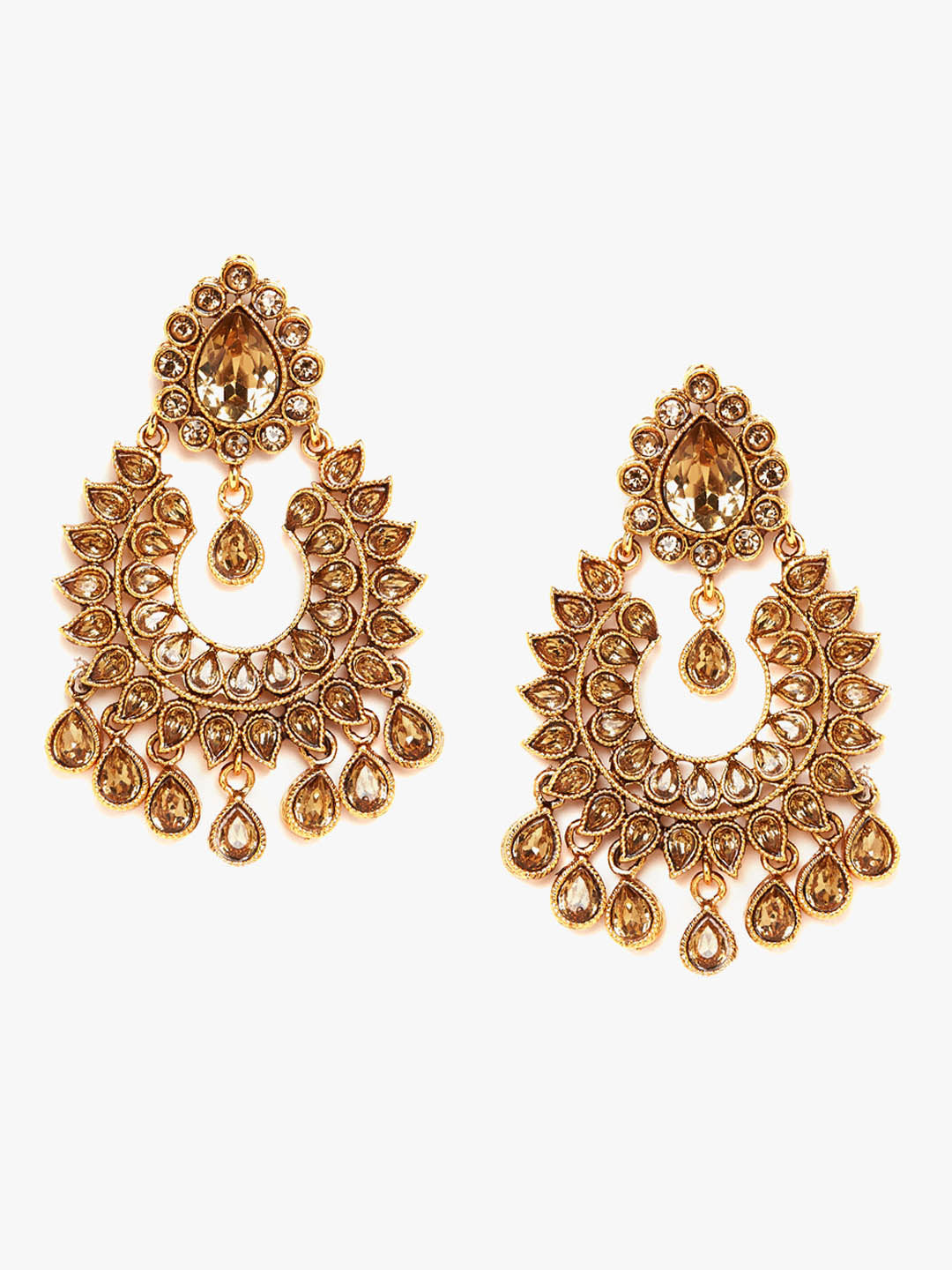 Gold-Plated Contemporary Chandbalis