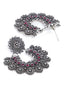 Silver-Toned Floral Chandbalis