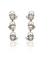 Silver-Toned Contemporary Drop Earrings