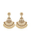 Gold-Plated & Off-White Classic Drop Earrings