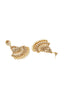 Gold-Plated & Off-White Classic Drop Earrings