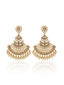 Gold-Plated & Off-White Classic Drop Earrings