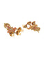 Gold-Toned & Red Dome Shaped Drop Earrings