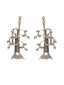 Silver-Plated Contemporary Drop Earrings