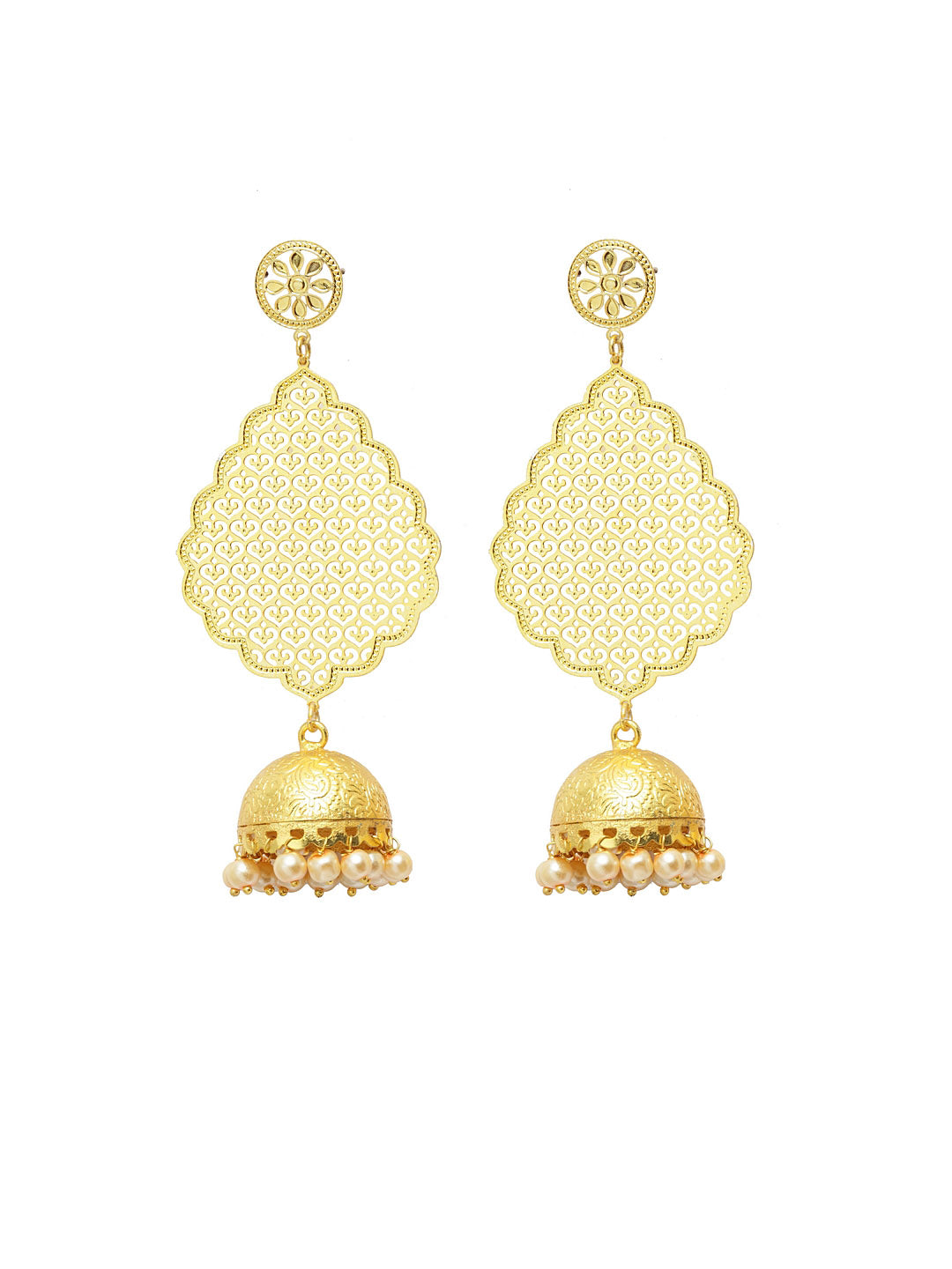 Gold-Plated Dome Shaped Jhumkas