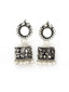 Silver-Toned Contemporary Jhumkas