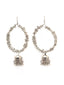 Silver-Toned Oxidized Contemporary Jhumkas