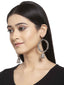 Silver-Toned Oxidized Contemporary Jhumkas
