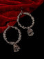 Silver-Toned Oxidized Contemporary Jhumkas