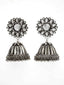 Silver-Toned Dome Shaped Jhumkas