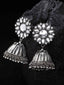 Silver-Toned Dome Shaped Jhumkas