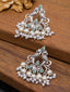 Silver-Toned Contemporary Drop Earrings