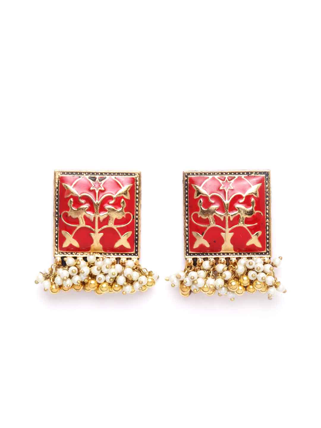 Gold Contemporary Drop Earrings