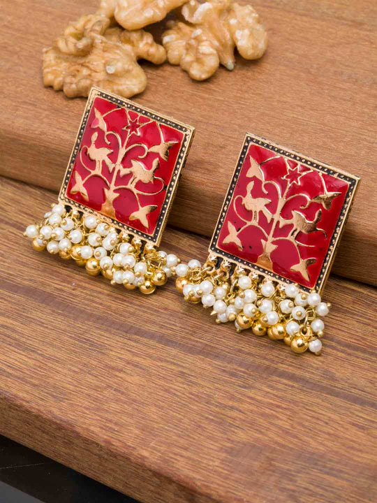 Gold Contemporary Drop Earrings