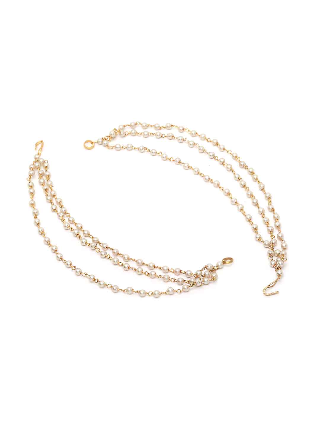 Gold-Plated & White Classic Earring Chain